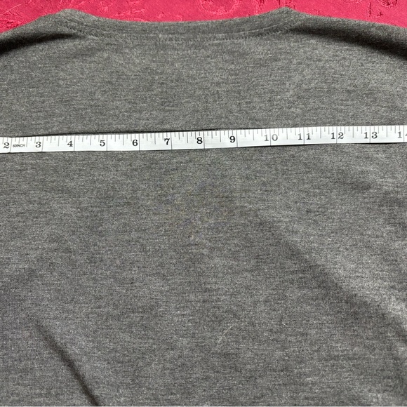 NWT Gray Embroidered Top with Bell Sleeves - Picture 11 of 16